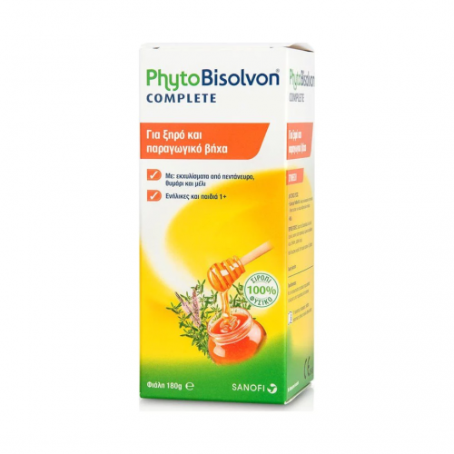 Sanofi PhytoBisolvon Complete Φυσικό Σιρόπι κατά του Ξηρού & Παραγωγικού Βήχα - Για Όλη την Οικογένεια, 180g